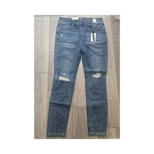 Judy Blue Distressed Dark Wash Midrise Skinny Fit Jeans 15/32 NWT